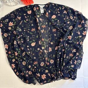 Market & Spruce Navy Kimono Top LIKE NEW
